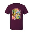 thumbnail image 3 of Neon Lab Dog Lover Shirt | Labrador Dogs Speak To Those Who Listen | Dean Russo Art Animal Lover Men's T-Shirt, Maroon, Small, 3 of 6