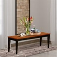 thumbnail image 2 of Pemberly Row Traditional 17" Wood Dining Bench in Black/Cherry, 2 of 3