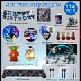 thumbnail image 4 of Starr-Warrs Party Supplies,114Pcs Wars Party Decorations & Tableware Set-Wars Party Plates Napkins Cups & Wars Birthday Banner Balloons Cake Decorations etc Wars Birthday Decorations, 4 of 8