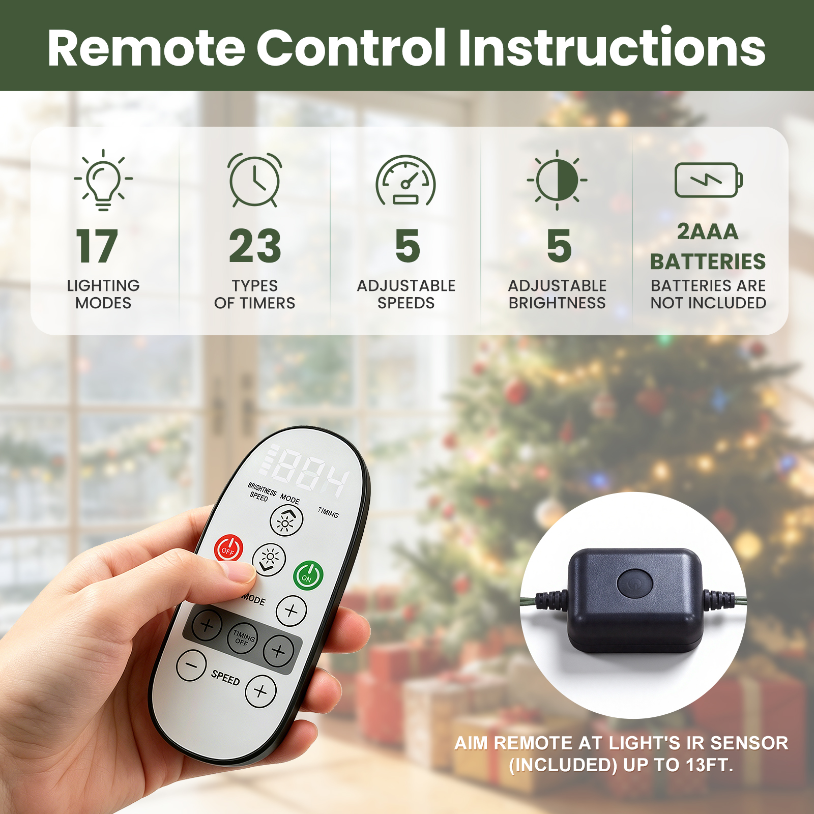 Lolsea 4.5 Ft Prelit Artificial Christmas Tree Remote Control photo 6