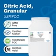 thumbnail image 4 of Lab Alley Citric Acid, Anhydrous, Granular, USP/FCC/Food Grade, Kosher, Halal, Ideal for Candy Making, Bath Bombs, Cleaning, and Crafts (10 Pounds), 4 of 5