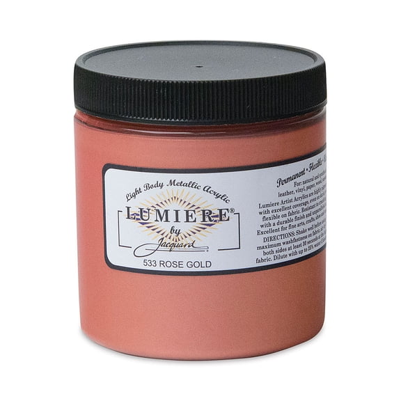 Jacquard Lumiere Fabric Paint - (8 oz) - Rose Gold