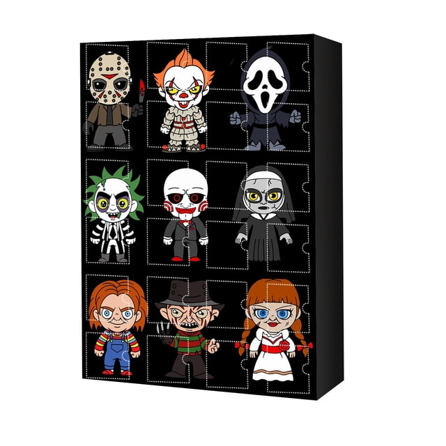 Juguetes para niños de dibujos animados Caja de regalo divertida con cuenta regresiva para Halloween, 24 piezas