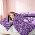 thumbnail image 5 of Erosebridal Leopard Satin Bow Ribbon Full Size Bedding Sets for Girls, Cheetah Animal Print Lace Full Size Bed in a Bag, Black Reversible 7pcs, 5 of 6