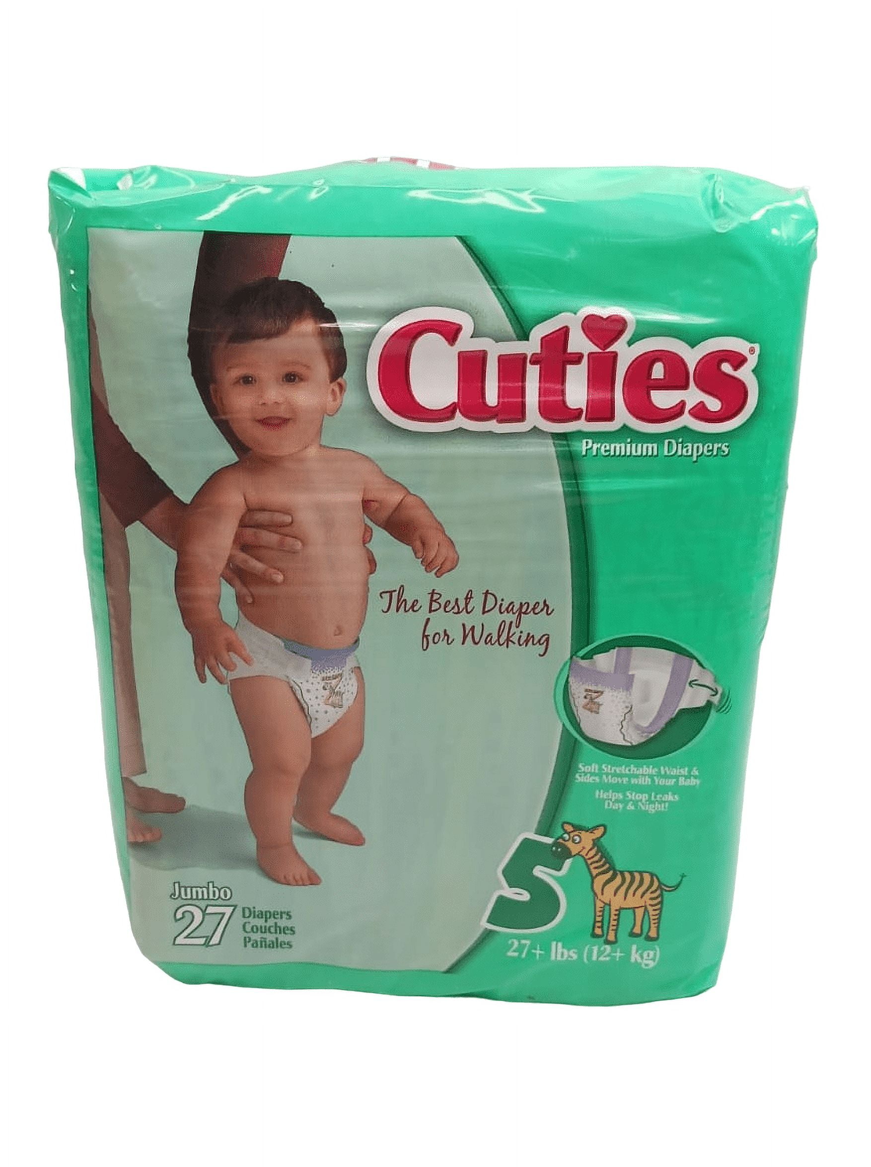 Cuties Premium Jumbo Diapers Size 5 108 PK CR5001 72924