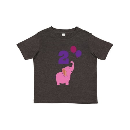 

Inktastic 2nd Birthday Elephant Girls Cute Gift Toddler Toddler Girl T-Shirt