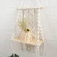 thumbnail image 5 of 2X Estante para Colgar En la Pared de Macramé Bohemio, Colgante de Almacenamiento Flotante de Madera con Borlas Tejidas A Mano para Decoración de la Pared del Hogar, 5 of 5