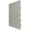 thumbnail image 4 of 19 5/8"W x 19 5/8"H Modern Wave EnduraWall Decorative 3D Wall Panel, Universal Pearl Metallic Sea Mist (Covers 2.67 Sq. Ft.), 4 of 6