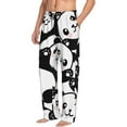 thumbnail image 2 of Easygdp Seamless Pattern Cute Panda Men's Pajama Pant, Sleep Elastic Waistband Lounge Pants - Medium, 2 of 9