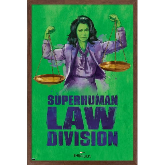 Marvel She-Hulk - Super-Human Law Division Wall Poster, 22.375" x 34" Framed