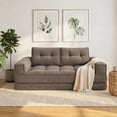 thumbnail image 4 of Leumius 2 Seater Modular Corduroy Sofa with Chaise Lounge,2-in-1 Boneless Convertible Floor Couch,Lazy Double Sofa with Armrest for Living Room Bedroom Apartment Game Guest Room,Coffee, 4 of 11