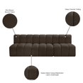 thumbnail image 2 of Meridian Furniture Arc Brown Boucle Fabric Modular Sectional, 2 of 9