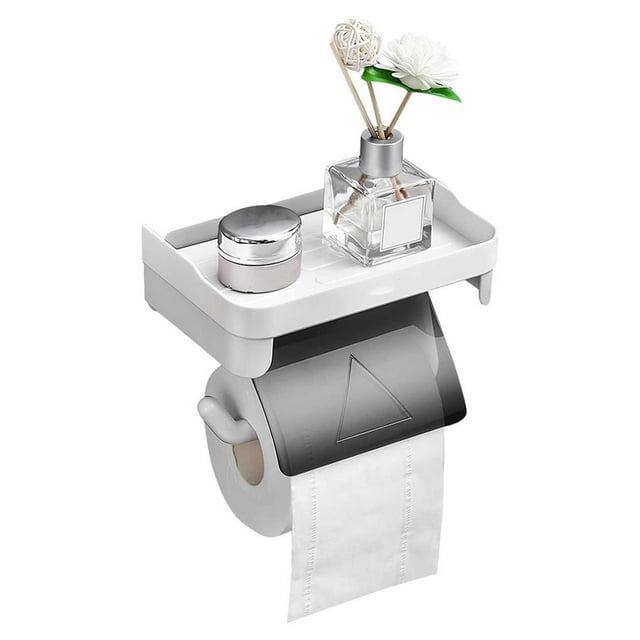 Billuyoard Portarrollos de papel higiénico Adhesivo que no deja marcas sin clavos Estante para teléfono móvil Caja de pañuelos de papel enrollado Accesorios de baño Billuyoard HA015700-00