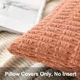 thumbnail image 2 of Sanmadrola Throw Pillow Covers 18x18 inch Set of 2 Corduroy Decorative Pillow Cases Couch Pillows Soft Boho Striped Cushion Cases Set for Sofa Living Room Couch Bedroom Car, Coral, 2 of 6