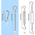 thumbnail image 2 of Sun Shade Sail Hardware Kit 6 inch for Triangle Rectangle Sun Shade Sail Installation, 304 Stainless Steel Sun Shades Outdoor Hardware Kit B, 2 of 5