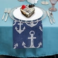 thumbnail image 4 of WERPE Anchor Nautical Vintage Polyester Cloth Napkins Party Dinner Decoration Washable Reusable 2 PCS, 4 of 7