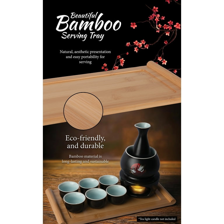 LoonCrest, Ceramic Drinkware Set, 10-Piece, Japanese Sake Set