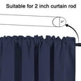 thumbnail image 5 of Pklyzj Window Valance Curtain for Kitchen Bathroom Living Room, Black out Treatment Thermal Insulated, 54 x18 Inches Room Darkening Curtain, 5 of 7