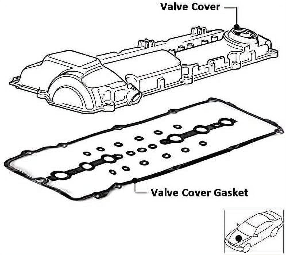 Donepart Valve Cover Gasket For BMW E46 M54 M52 E39 E53 E36 E83 E85 328Ci 328i 525i 528i 530i X5 323Ci 323i 325Ci 325i 325xi Z3 1998-2002 In | Whizz Valve - Foto 9