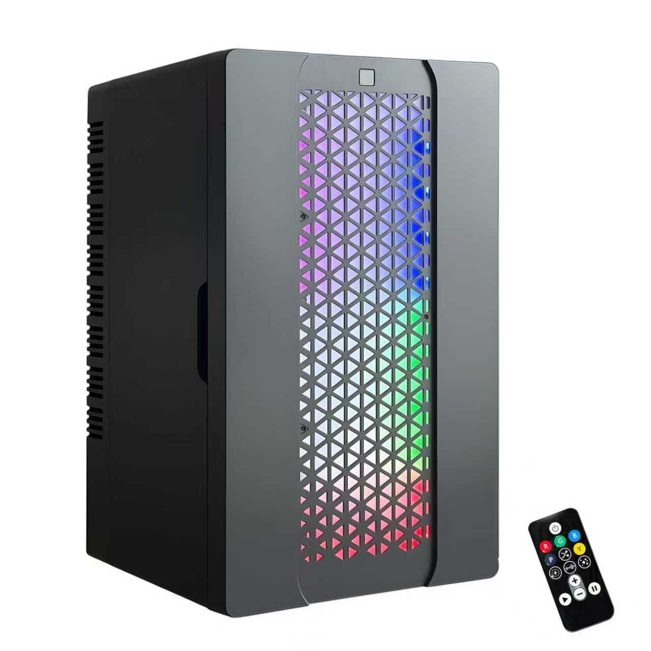 10L Gaming Light Portable Refrigerator & Wine Cooler - 9 Light Modes, Removable Shelf