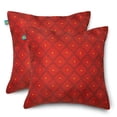 thumbnail image 3 of Duck Covers® Water-Resistant Accent Pillows, 18 x 18 Inch, 2 Pack, Ruby Mosaic, 3 of 8