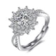 thumbnail image 2 of HomeKingdee Women's Adjustable Moissanite Snowflake Ring - Simulation Zircon and Copper Fashion Ring for Engagement Parties and Gifts, 2 of 5