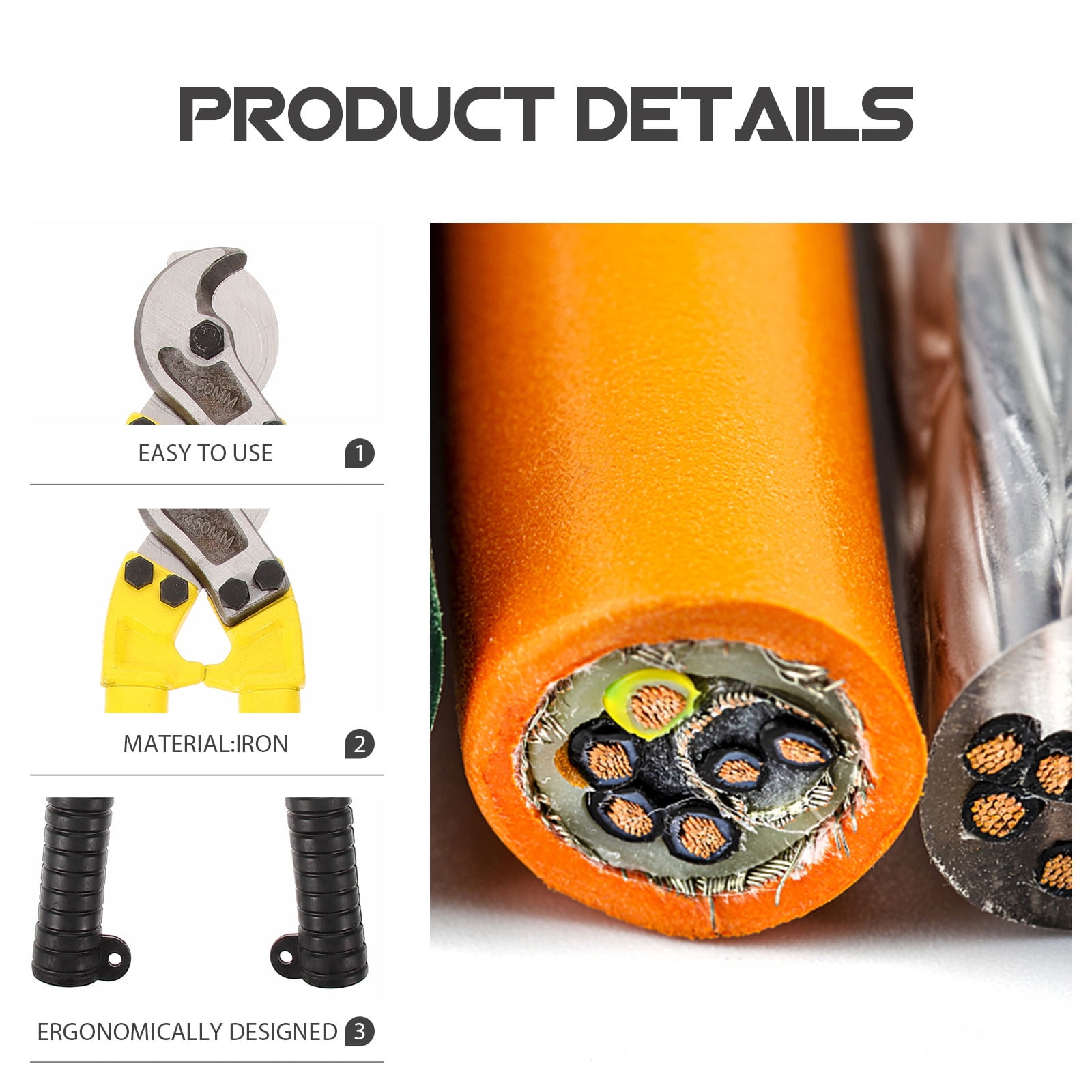 HOMEMAXS Cable Machine Electrical Wire Cable Cutter 45.00X15.00X3.00CM