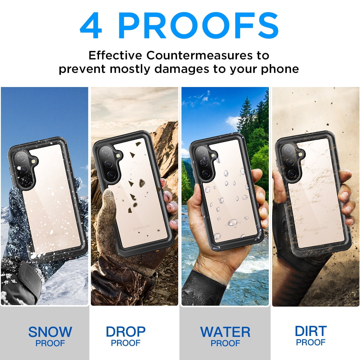 AICase Waterproof Case For Samsung Galaxy S26+ Plus Military Shockproof Heavy Duty Cover