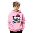 thumbnail image 2 of IWRICH Kids 100 Days of School Hoodie Funny Back to School Graphic Pullover Tops Casual Soft Hooded Sweatshirt,Size 2-13 Years Pink 100, 2 of 4