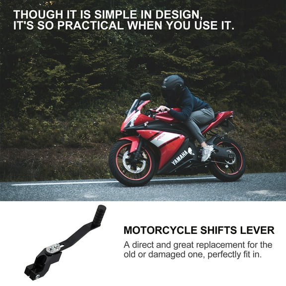 LEXSOMEO 2pcs Motorcycle Gear Shift Lever Pegs Aluminum Alloy Motorcycle Gear Shifter Shift Lever Dirt Bike Foot Pegs Universal Motorcycle Gear Shifter Lever Black