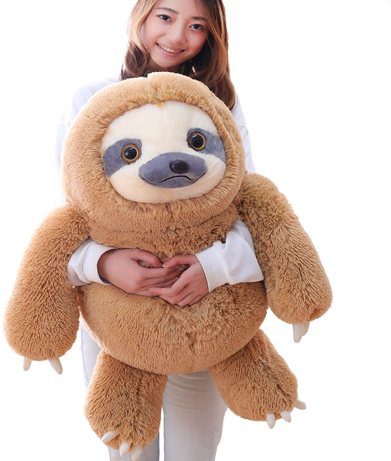 Giant Fluffy Sloth Stuffed Animal Toy,Kids Plush Sloth Toy Birthday Gifts  for Boys and Girls,Large Stuffed Sloth Toy, Inches 