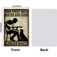 thumbnail image 2 of Guitar Tin Sign Guitar with Dog Metal Tin Sign Time Spent On Guitar and Dog is Never Waste Metal Sign Rock Music Sign Vintage Metal Wall Art, 2 of 7