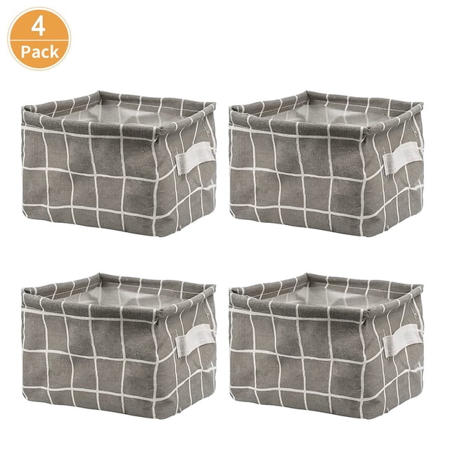 4 unidades de compartimentos de cesta de almacenamiento plegable, bolsa organizadora de lona LYD Bolsas de almacenamiento, cestas, cajas, cajas