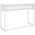 thumbnail image 3 of vidaXL Table Console Blanche 106x35x75 cm Acier, 3 of 5