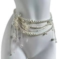 thumbnail image 2 of SmartBy Women Waist Chain Multi Layer Faux Pearls Tassel Design Belt Chain Jeans Skirts Dresses Versatile Accessory, 2 of 7