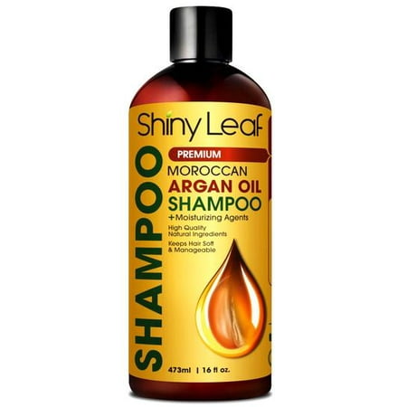 Moroccan Argan Oil Shampoo – Premium Salon Quality Sulfate Free Shampoo for Hair Loss Treatment, Thickens, Strengthens All Hair Types, Leaves Hair Smooth, Huge 16 oz (473 ml)
