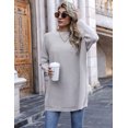 thumbnail image 6 of Purcoar Women Turtleneck Long Sleeve Knit Pullover Sweater Dress, 6 of 9