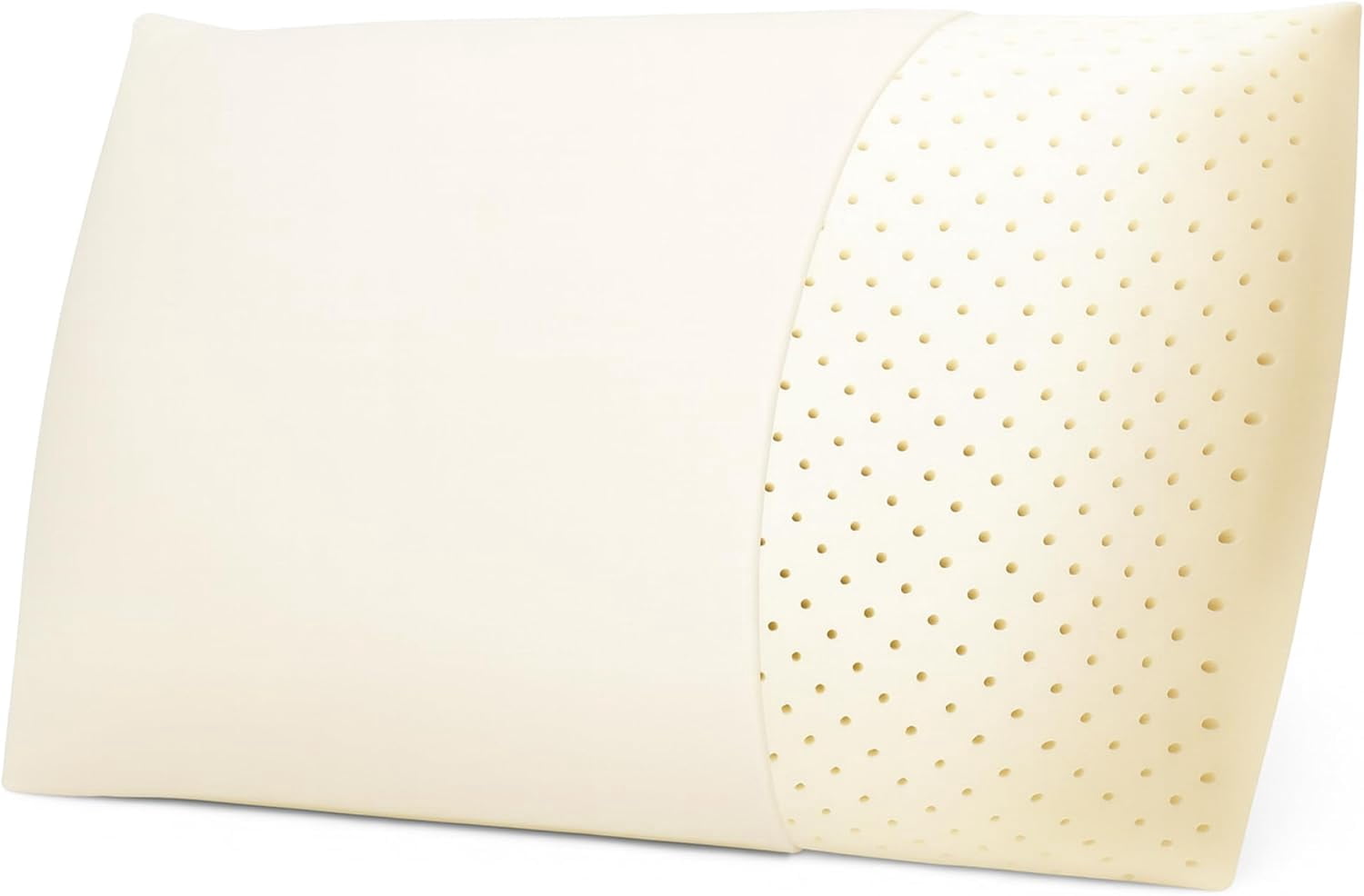 OrganicTextiles All Natural Low Profile Low Height Latex Pillow (Standard Size, Soft), with GOTS Certified Organic Cotton Covering