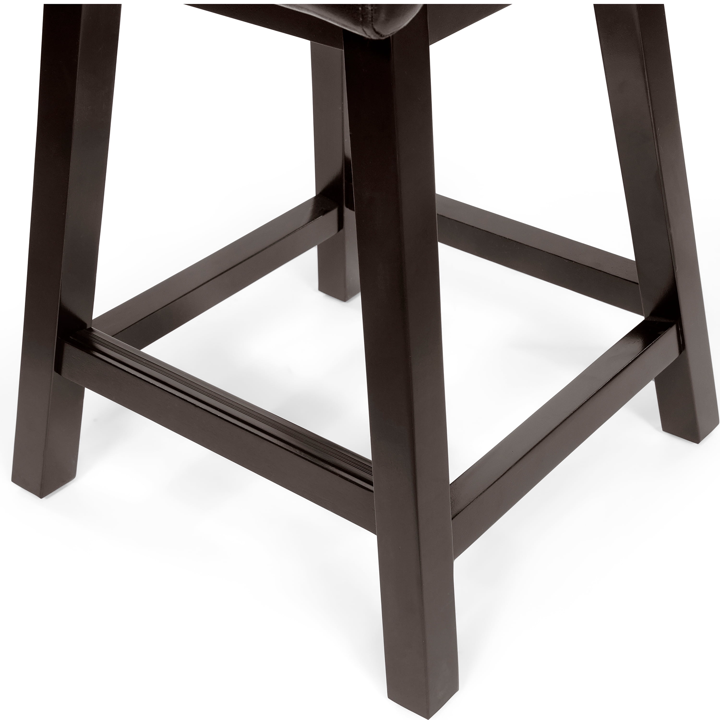 Furniture of America Severn Swivel Wood Black Counter Height Stools (Set of 2)