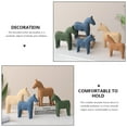 thumbnail image 6 of Small Wooden Horse Ornament Toy Horses Country Decor Car Fairy Figurines Office Child Brown, 6 of 6