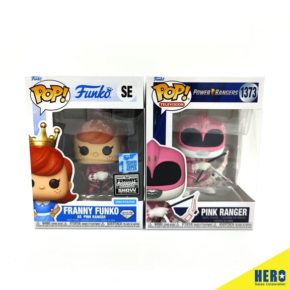 FUNKO POP! POWER RANGERS FRANNY FUNKO PINK RANGER #1373 1050 PCS 2 POP BUNDLE