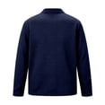 thumbnail image 5 of CQONEPT Mens Long Sleeve Textured Shirts Button Up Collared Pullover Fall Casual Business Golf T Shirts Vintage Loose Fit Tops Navy S, 5 of 5
