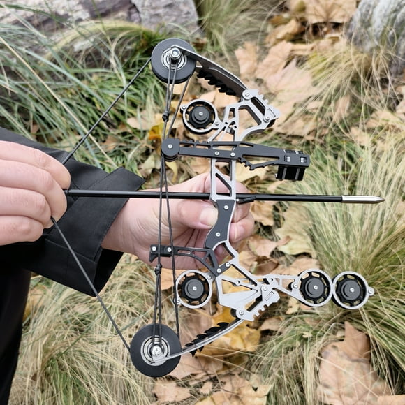 AMEYXGS Archery T-ONE Mini Compound Bow Arrow Set Toy(BLACK)