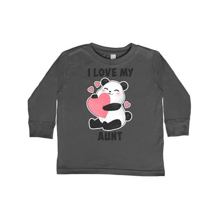 

Inktastic I Love My Aunt with Panda Illustration Gift Toddler Boy or Toddler Girl Long Sleeve T-Shirt