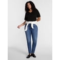 thumbnail image 2 of Terra & Sky Women's Plus Size V Neck Tee with Short Sleeves, Size 0X-5X, 2 of 5