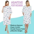 thumbnail image 4 of Personal Touch Women's Adaptive Flannel Backwrap Gown (01- Purple & Teal Flowers, Medium), 4 of 7