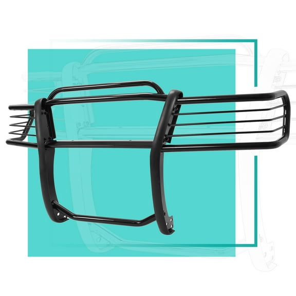 Bumper Grille/Brush/Guard Fits 2006-2010 Ford Explorer Grill Push 4Dr In Black