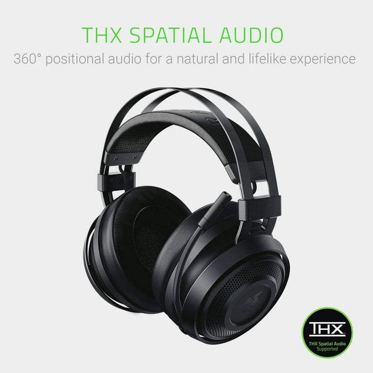 Razer Nari Essential Wireless 7.1 Surround Sound Gaming Headset THX Spatial Audio Auto Adjust Headband Swivel Cups Auto Adjust Flip Mic for