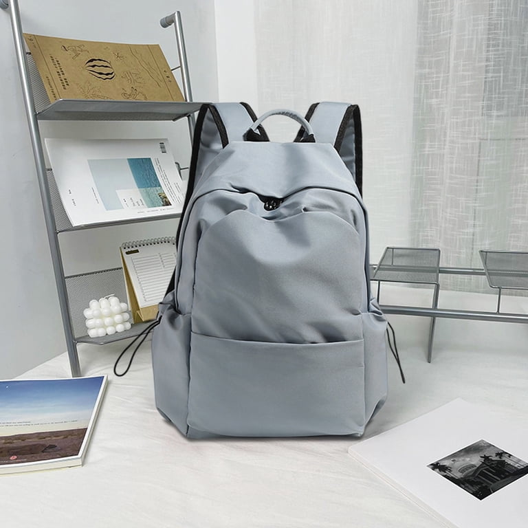 Shoulder Bag for Men Women Large Capacity Travel Backpack | Nylon  Water-Resistant Casual Tote | Adjustable Strap | Multiple Pockets |  17.3x13x6.7 in | Lightweight | Gray Blue - Walmart.com