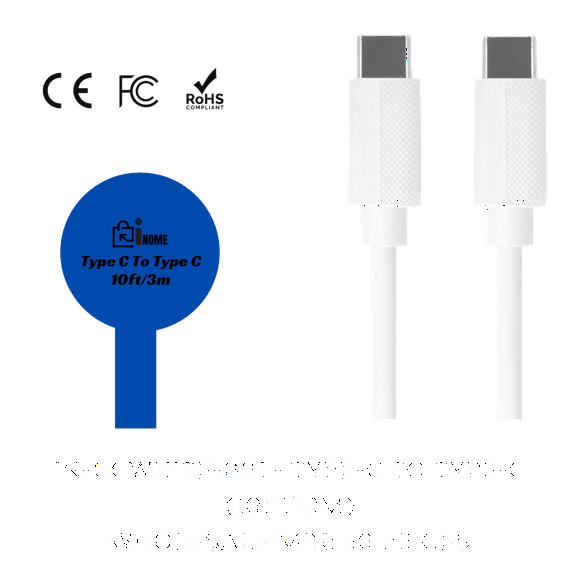 TYPE C- TYPE C 10FT/3M Charger Cables - Thick